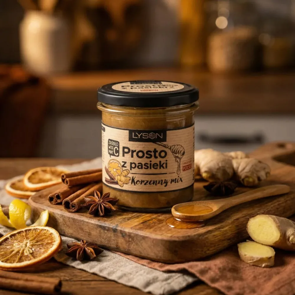 Miód rzepakowy Korzenny Mix 370 g