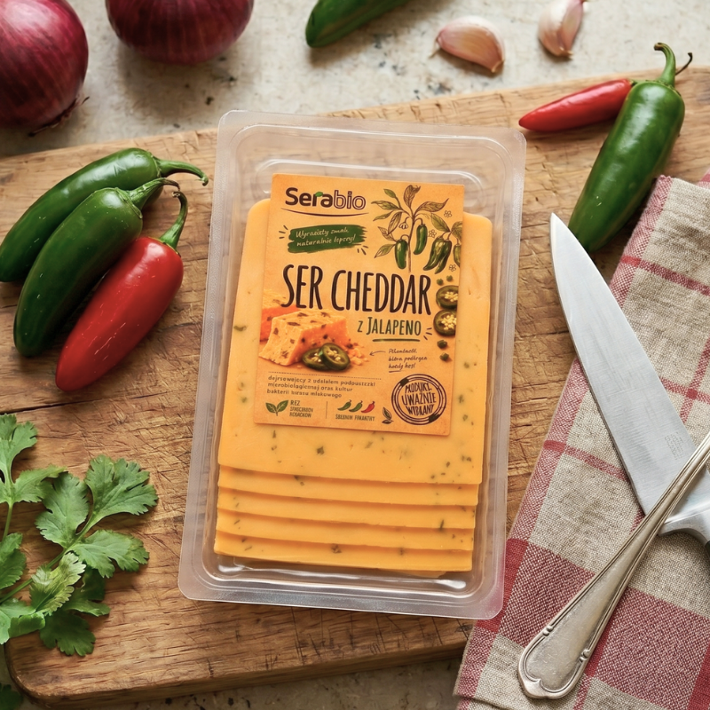 Ser Cheddar z papryczkami Jalapeno 125 g