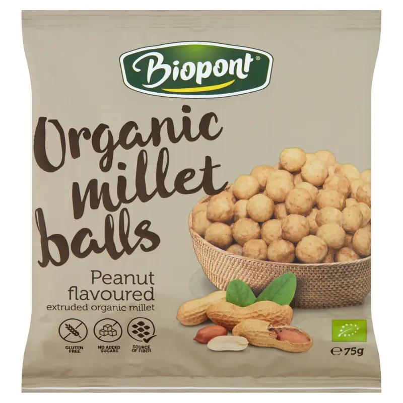 Chrupki jaglane z orzeszkami ziemnymi prażonymi bezglutenowe EKO 75 g