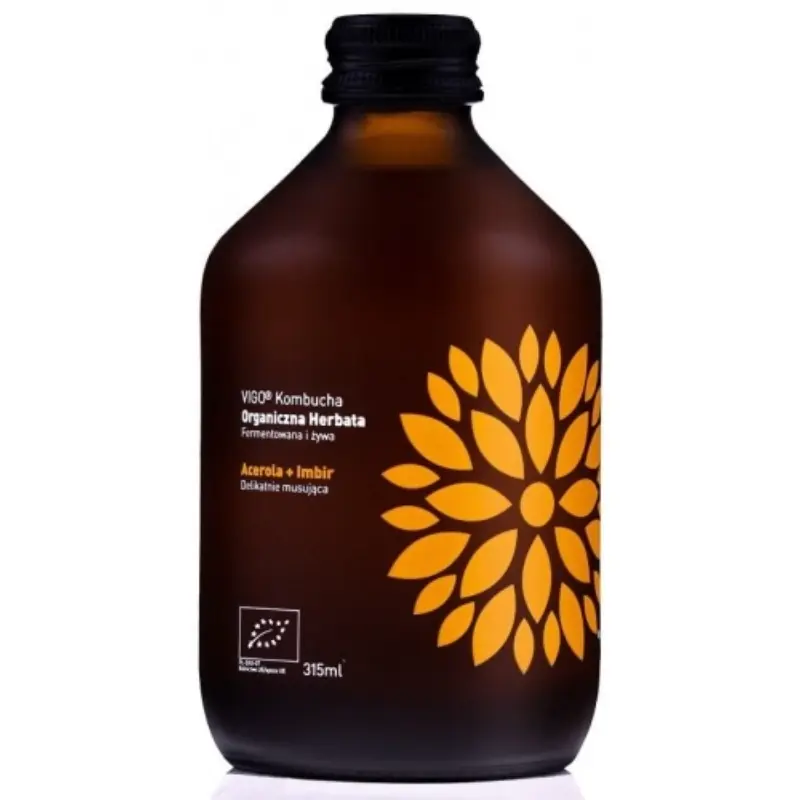 Kombucha imbir + acerola BIO 330 ml